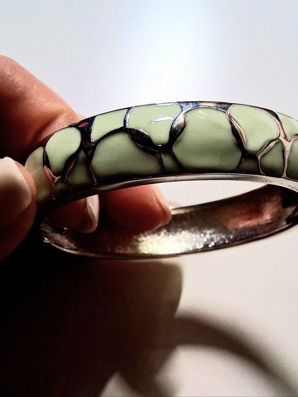 Express Mint Green Enamel Bangle Bracelet - Women Jewelry